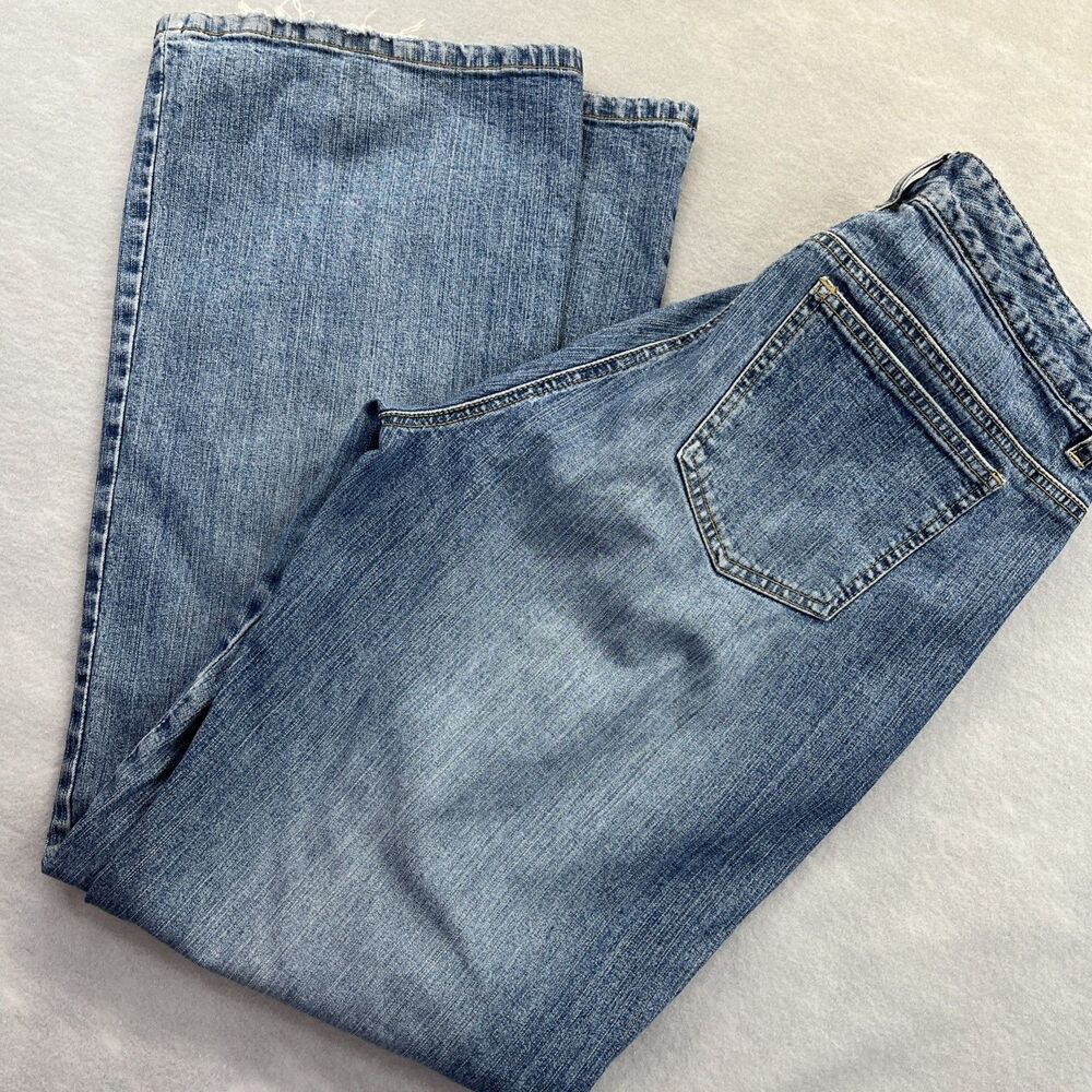 AXCESS Stretch Fit Womens Bootcut Jeans Size 12 Blue Denim Flare Leg Beaded
